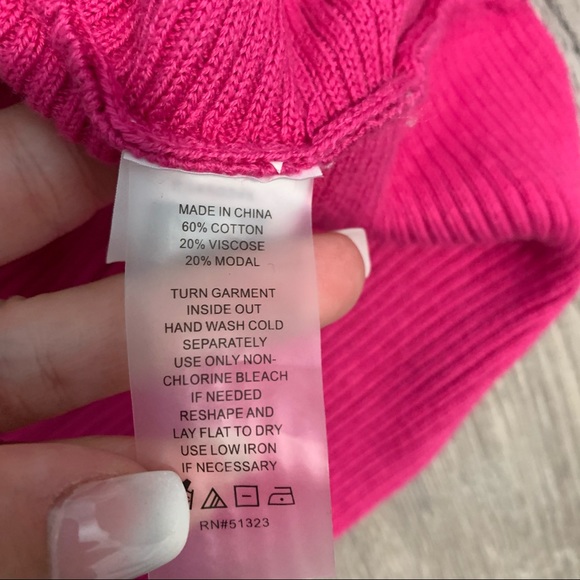 NWT Vince Camuto C3450245 Pink Sweater size Medium Oversized - Picture 6 of 8